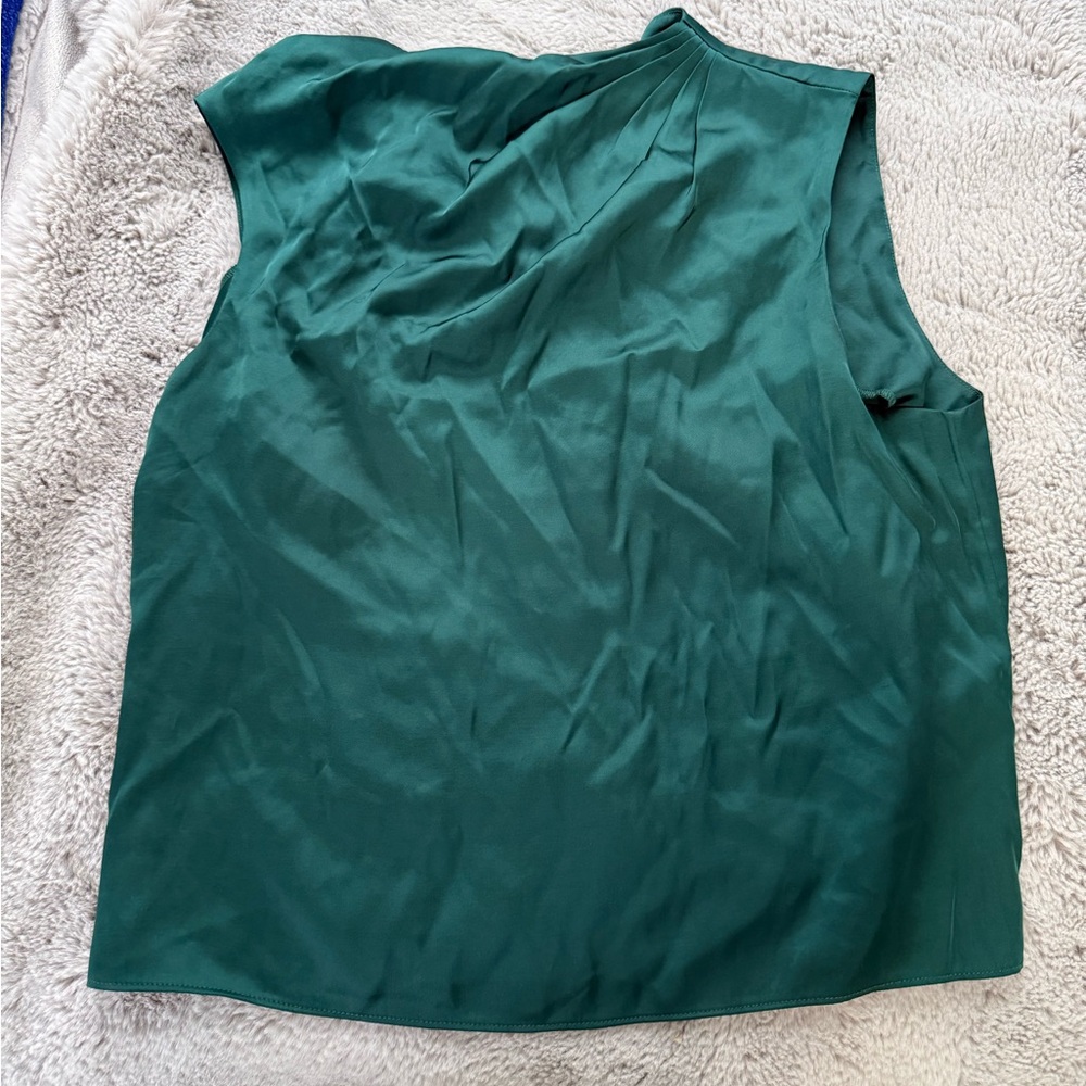 Green Abercrombie satin top